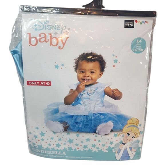 Disney Baby Princess Cinderella Dress Costume Infant Size 12-18 Months Halloween - Picture 1 of 9
